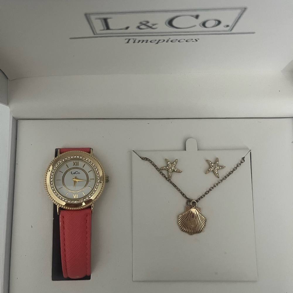 L&Co Gold and Pink Watch Set
